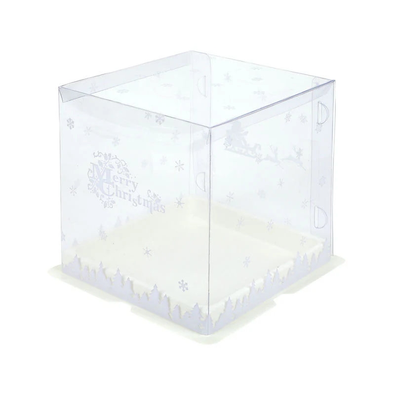 DISPLAY CAKE BOX 13.5X13.5X15CM C185+BP704 2SET (#202151)